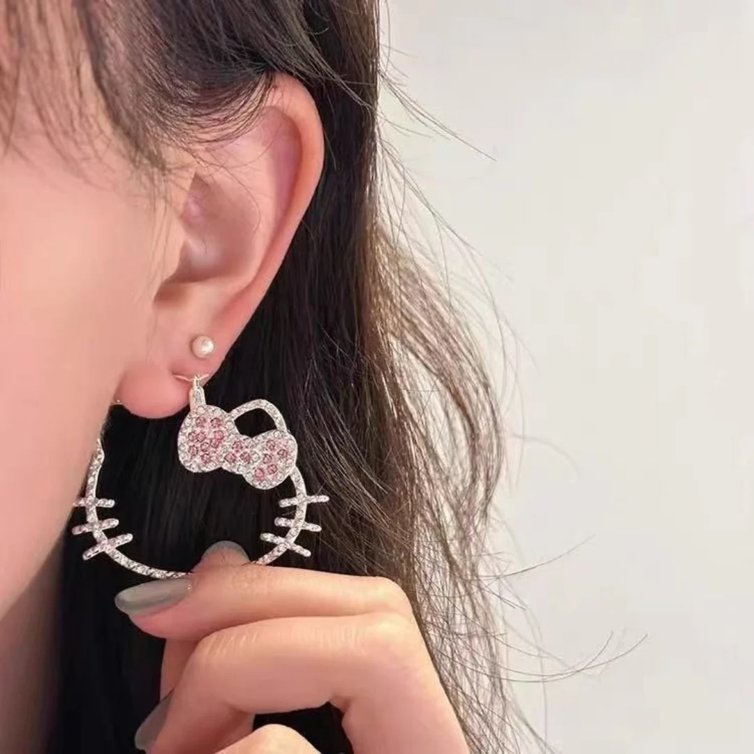 Hello Shimmer Hoops Earrings - Image 3