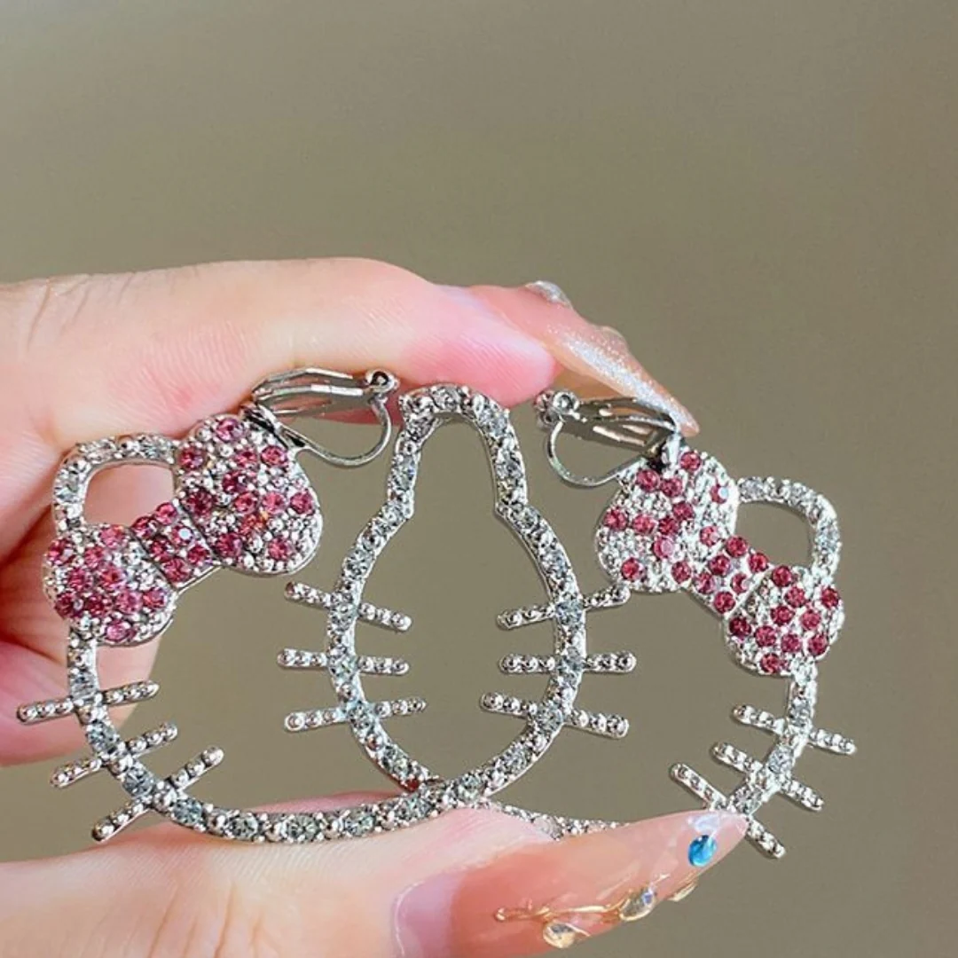 Hello Shimmer Hoops Earrings - Image 4