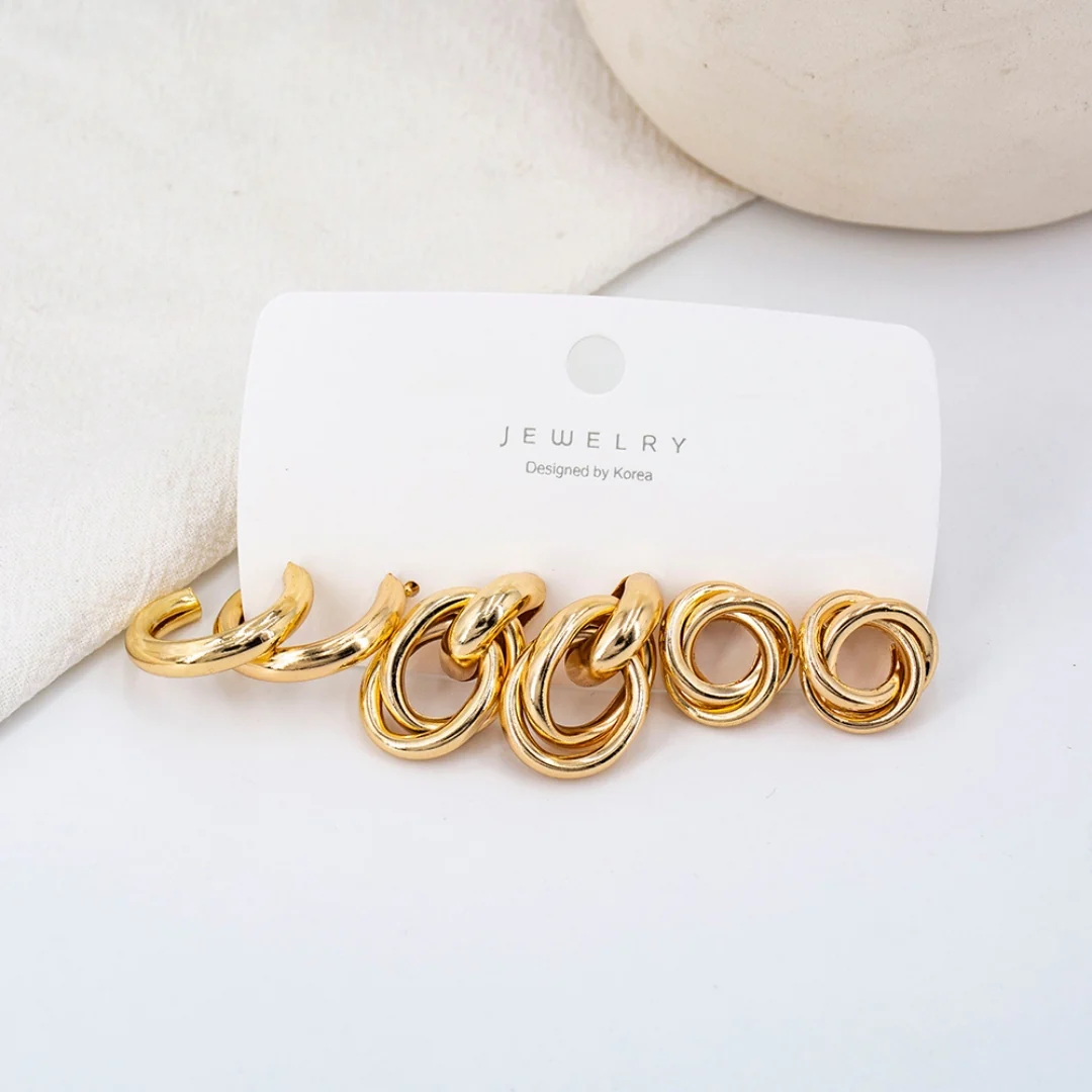 K-Trend Chunky Combo Earring - Image 3