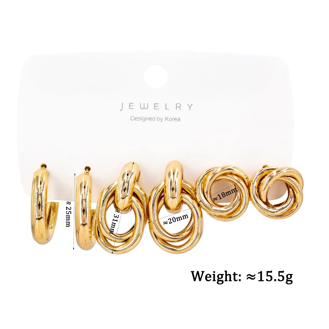 K-Trend Chunky Combo Earring - Image 5