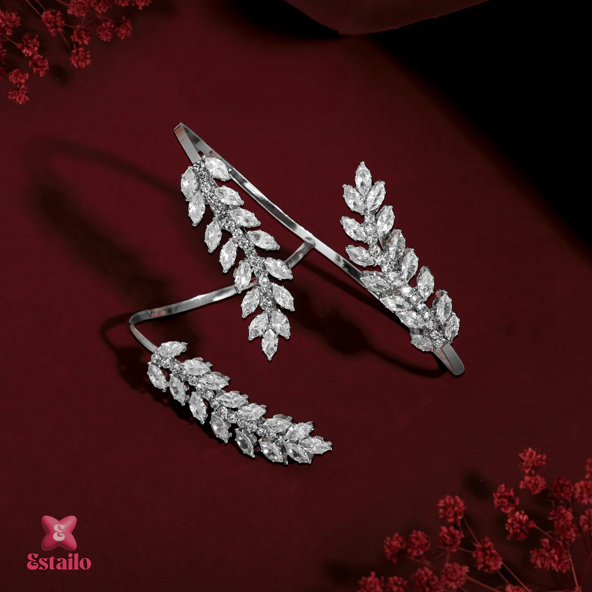 Leaf & Vine Solitaire Hand Jewellery - Image 4