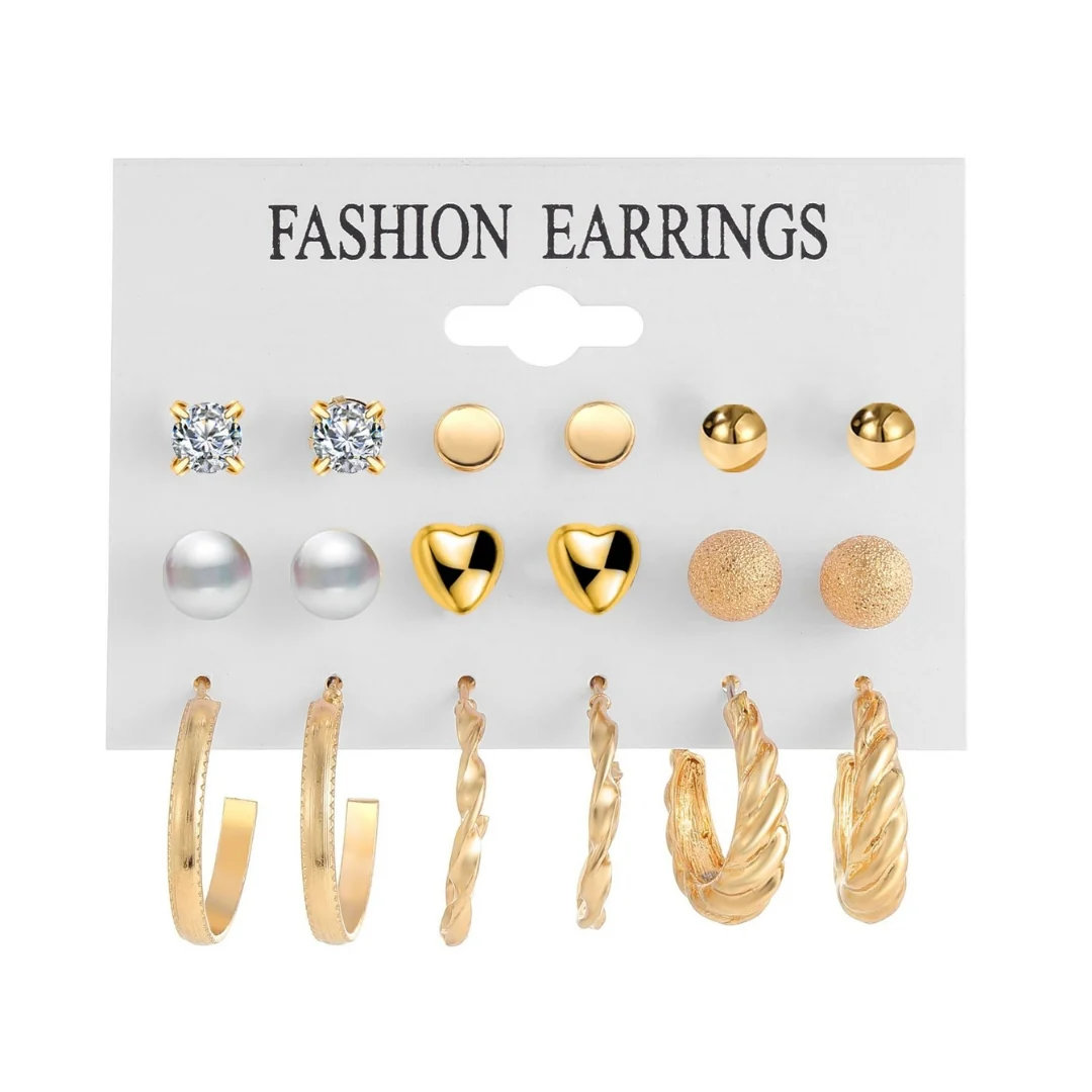 Luxe Loop & Stud Set Combo Earring - Image 4