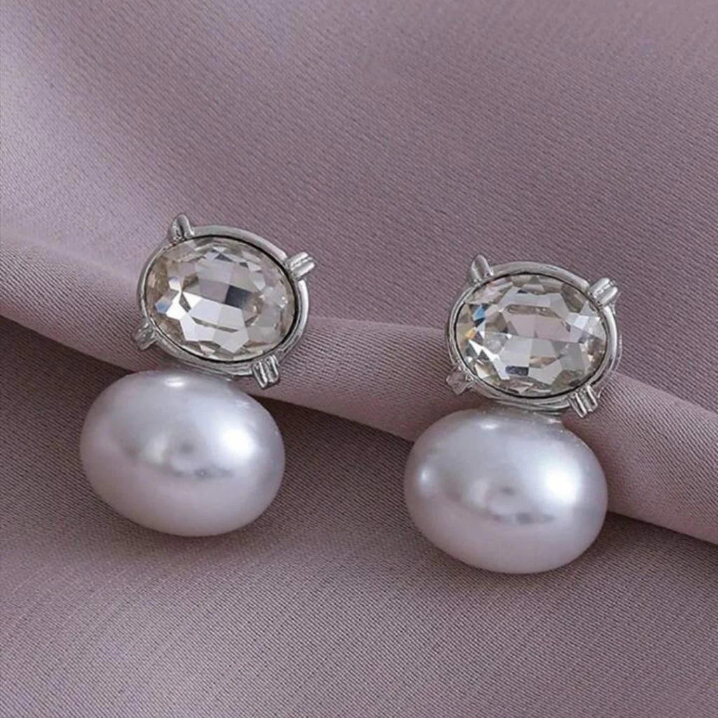 Luxe Pearl Hoops Earrings
