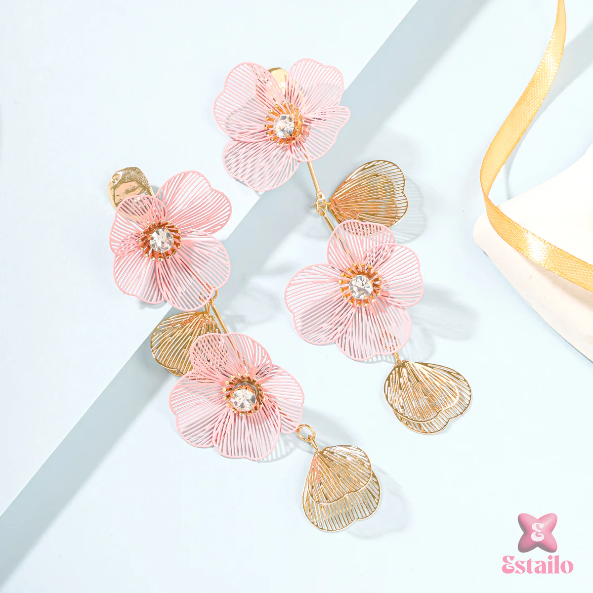 Mariana Flower Drops Earrings - Image 2