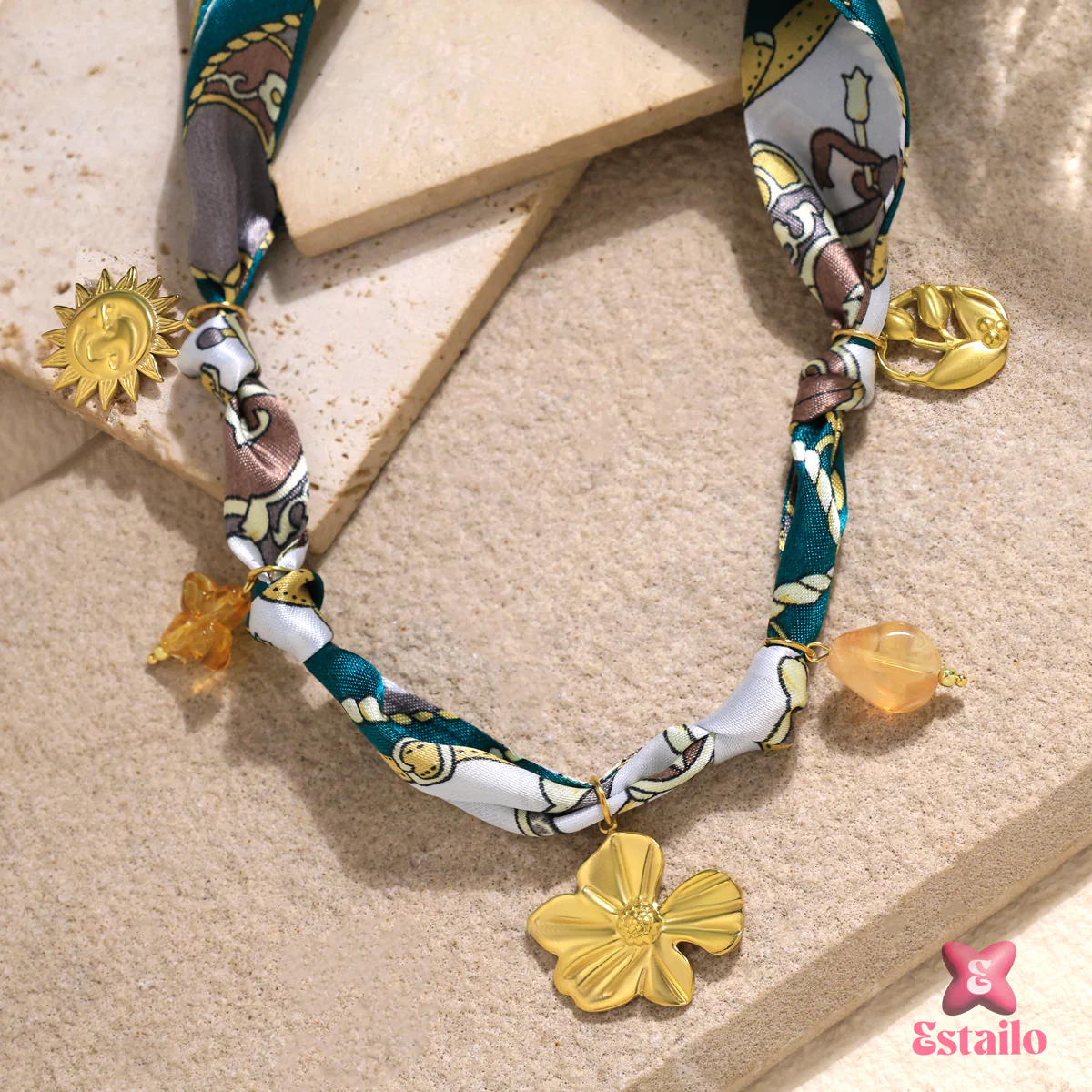 Meadow Luxe Knot Scarf Necklace - Image 2