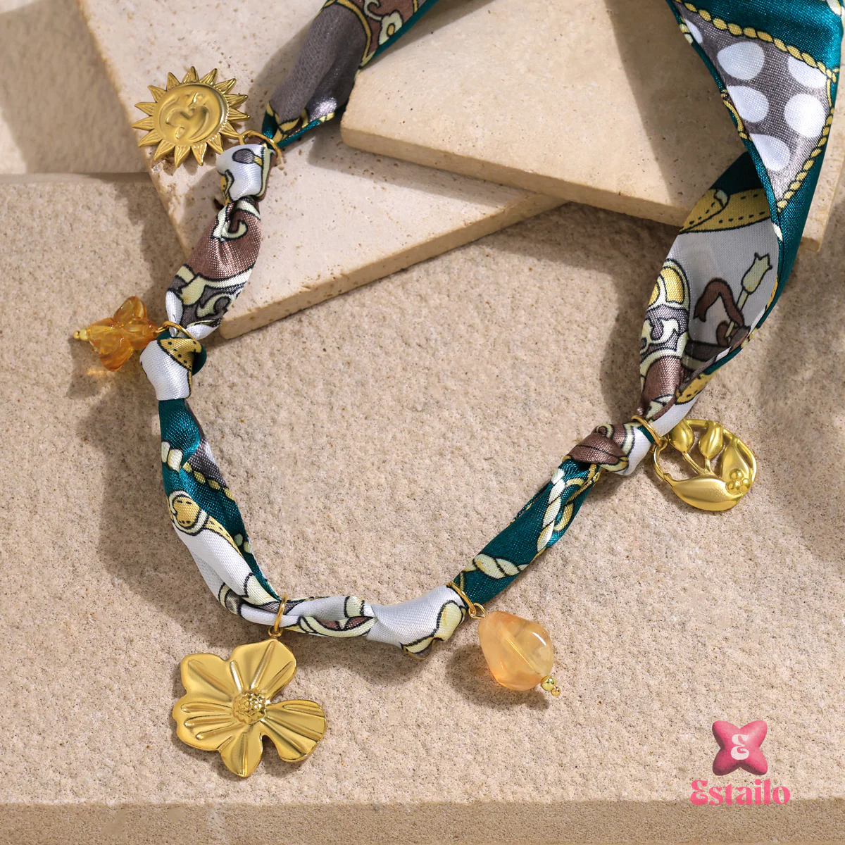 Meadow Luxe Knot Scarf Necklace - Image 3