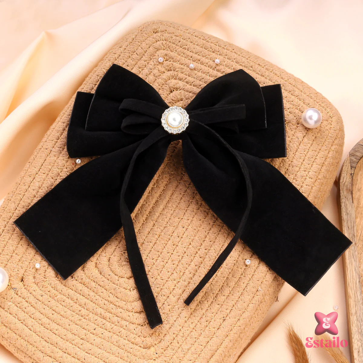 Midnight Glam Bow Clip - Image 3