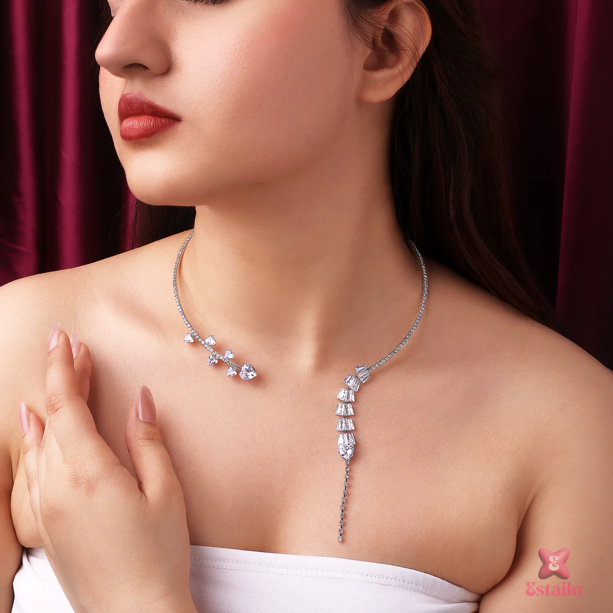 Moonlight Blossom Solitaire Necklace
