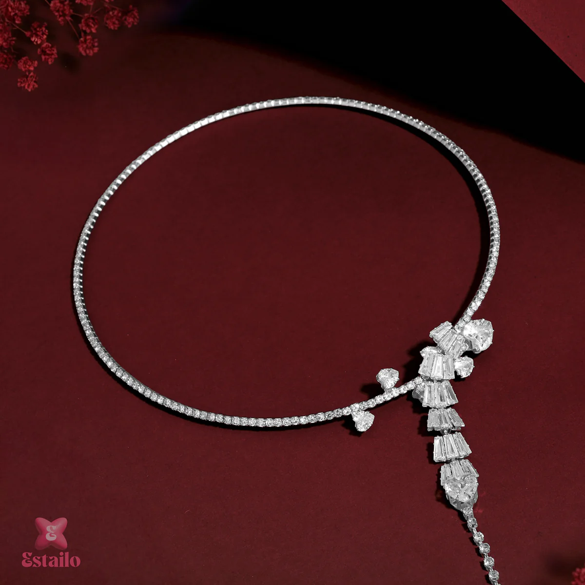 Moonlight Blossom Solitaire Necklace - Image 2