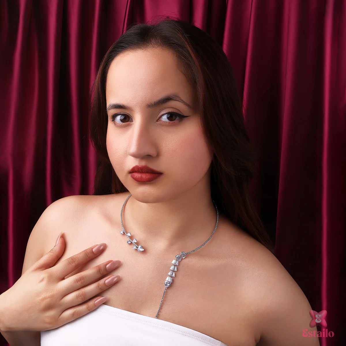 Moonlight Blossom Solitaire Necklace - Image 3