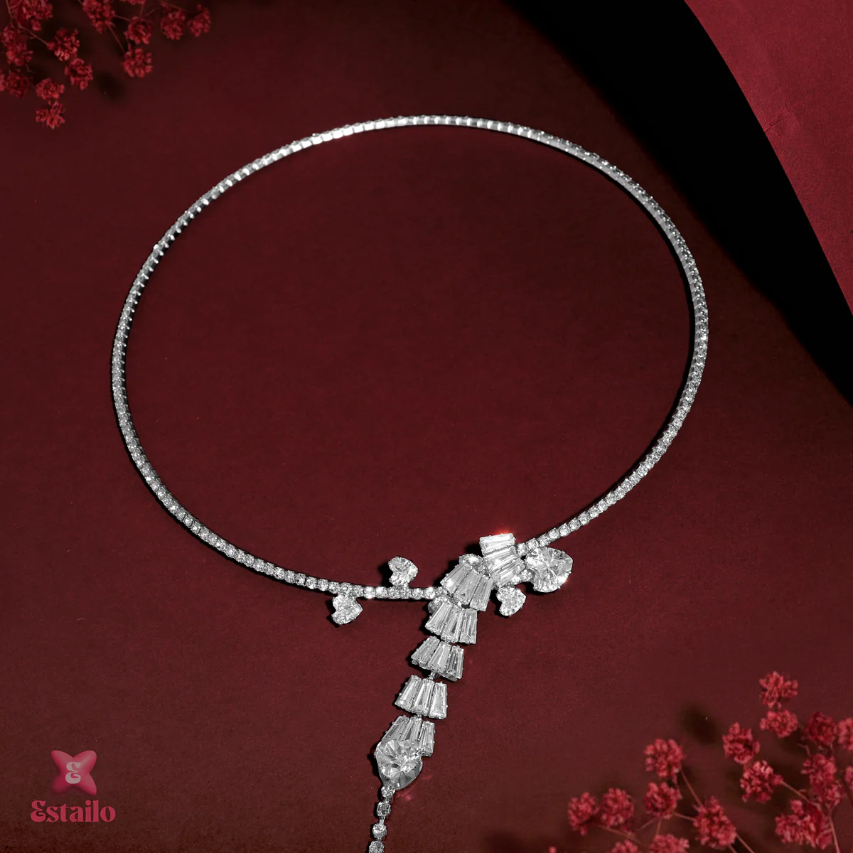 Moonlight Blossom Solitaire Necklace - Image 4