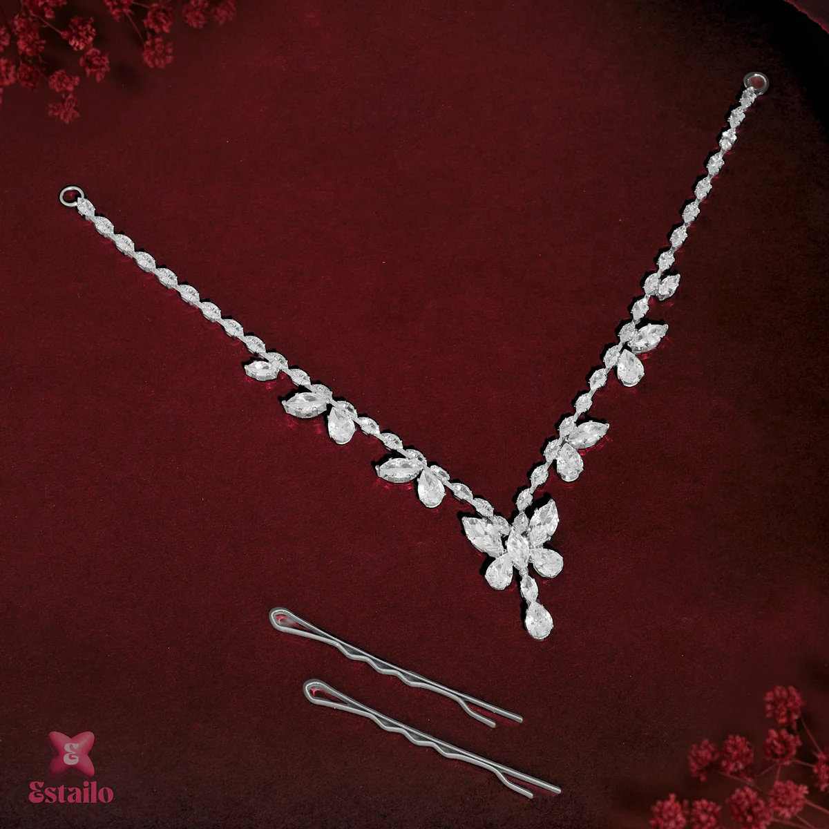 Moonlight Petal Solitaire Hair Accessories - Image 4
