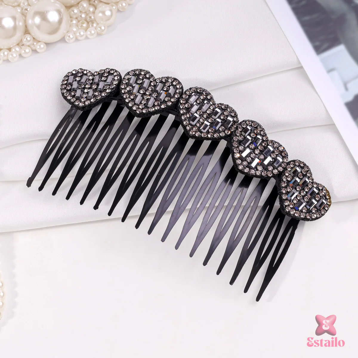 Mystic Heart Rhinestone Comb - Image 2