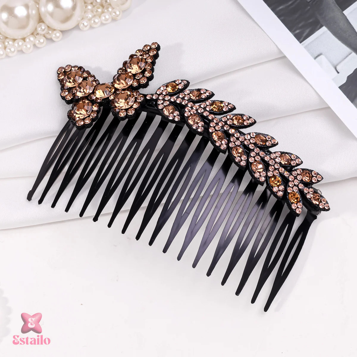 Noir Enchant Butterfly Hair Comb - Image 2