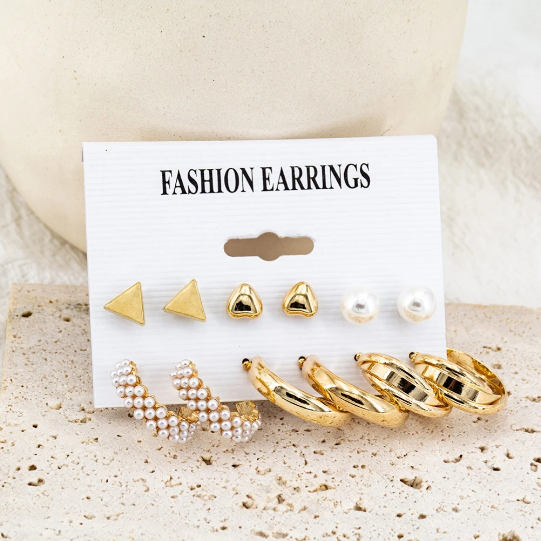 Pearl & Pave Hoops Combo Earring