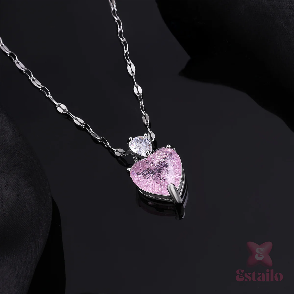Pink Heart Necklace - Image 2