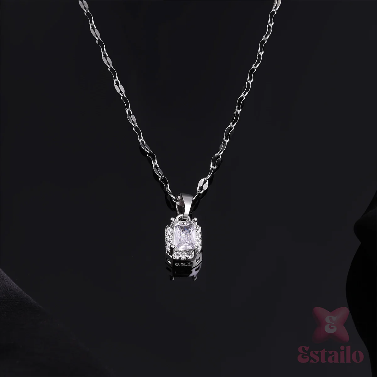 Princess Cut Elegance Necklace - Image 2