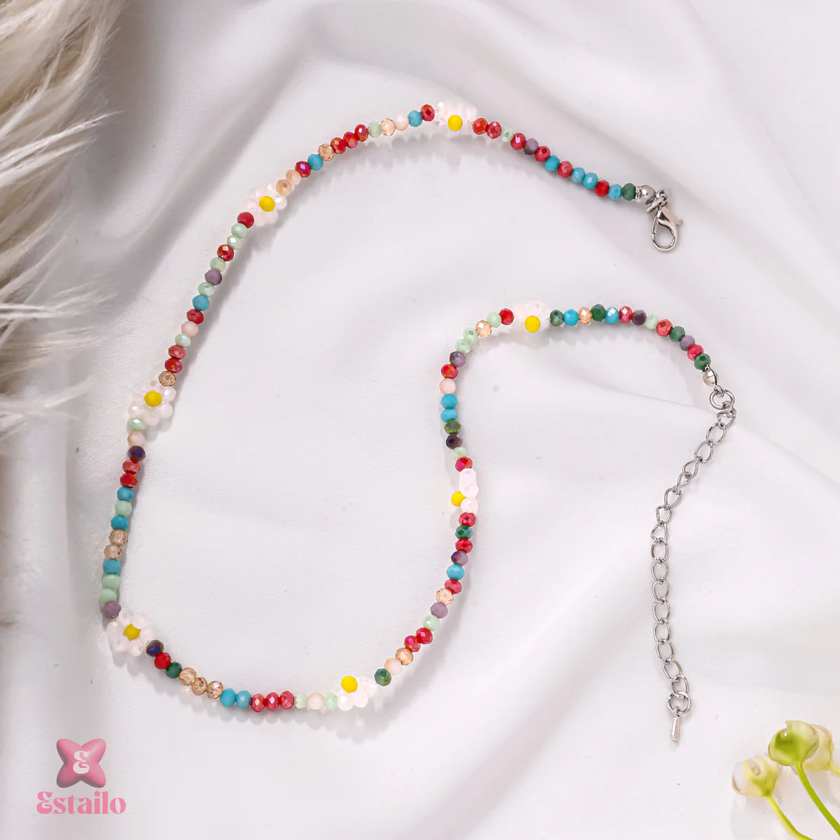 Rainbow Bloom Necklace - Image 3