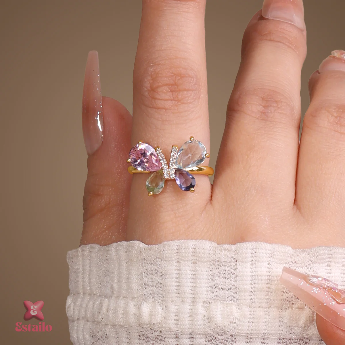 Rainbow Wing Ring