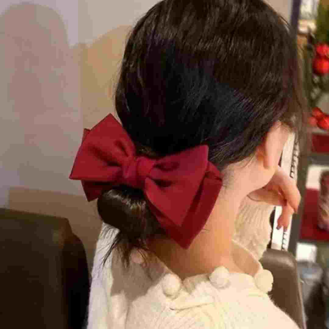 Red Srunchie Hair Tie - Image 2