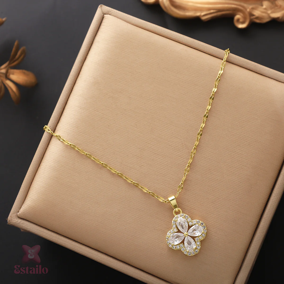 Regal Gleam Daisy Necklace - Image 2