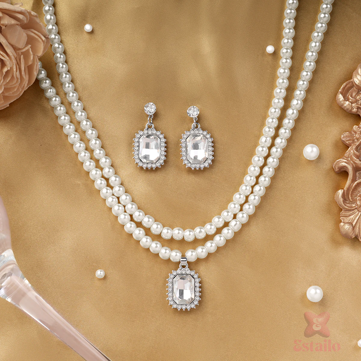 Regency Pearl Necklace Set - Image 2
