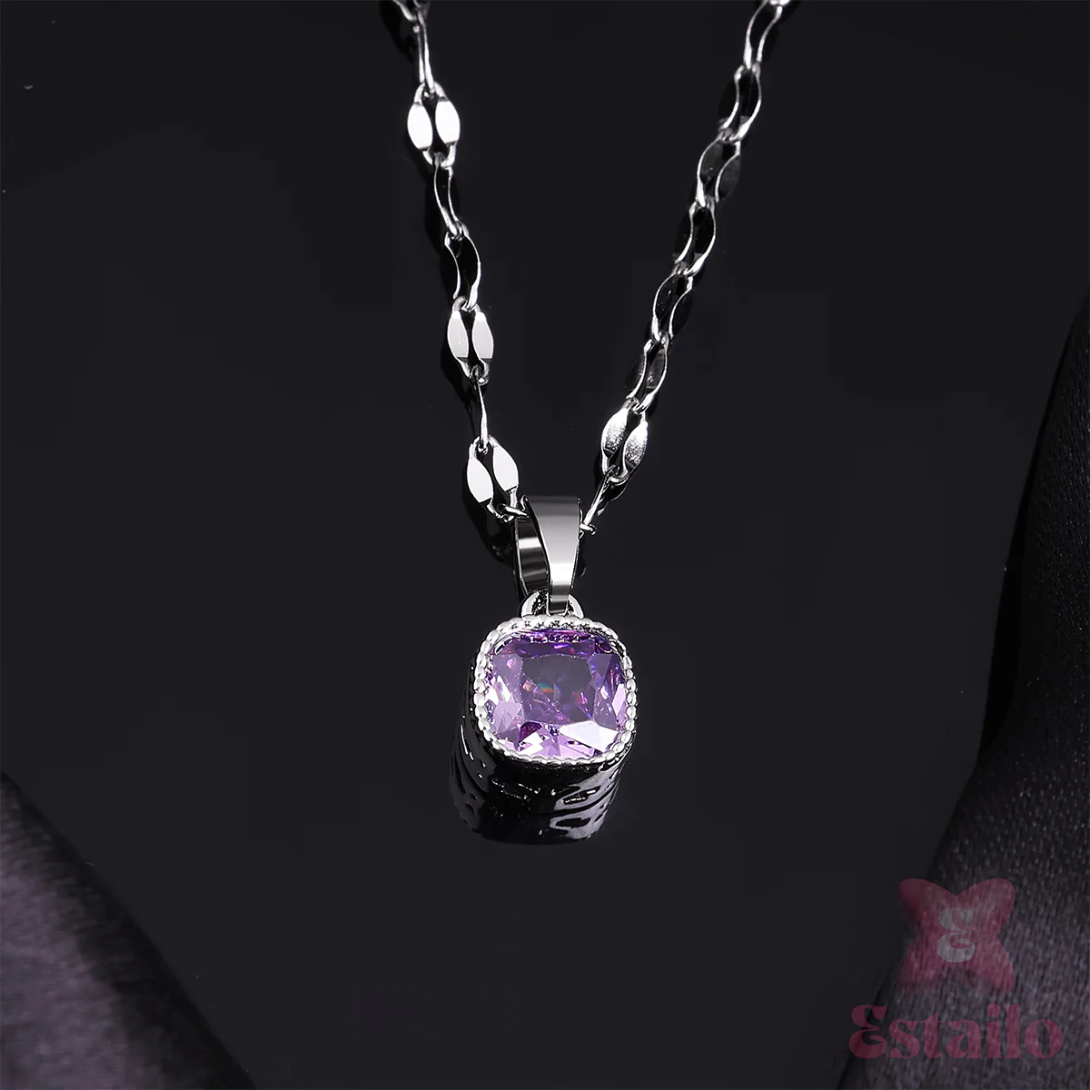 Royal Violet Charm Necklace - Image 2