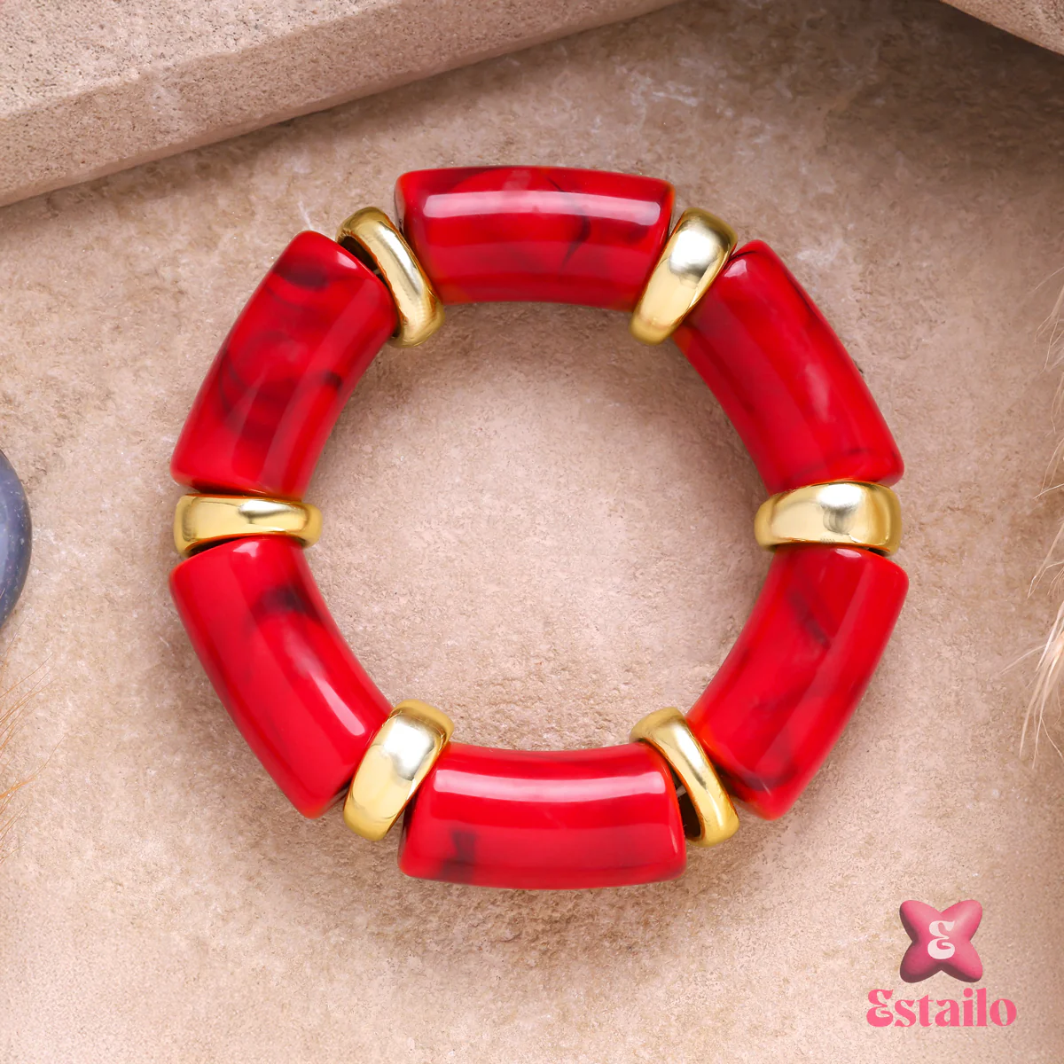 Scarlet Estate Stretch Bracelet