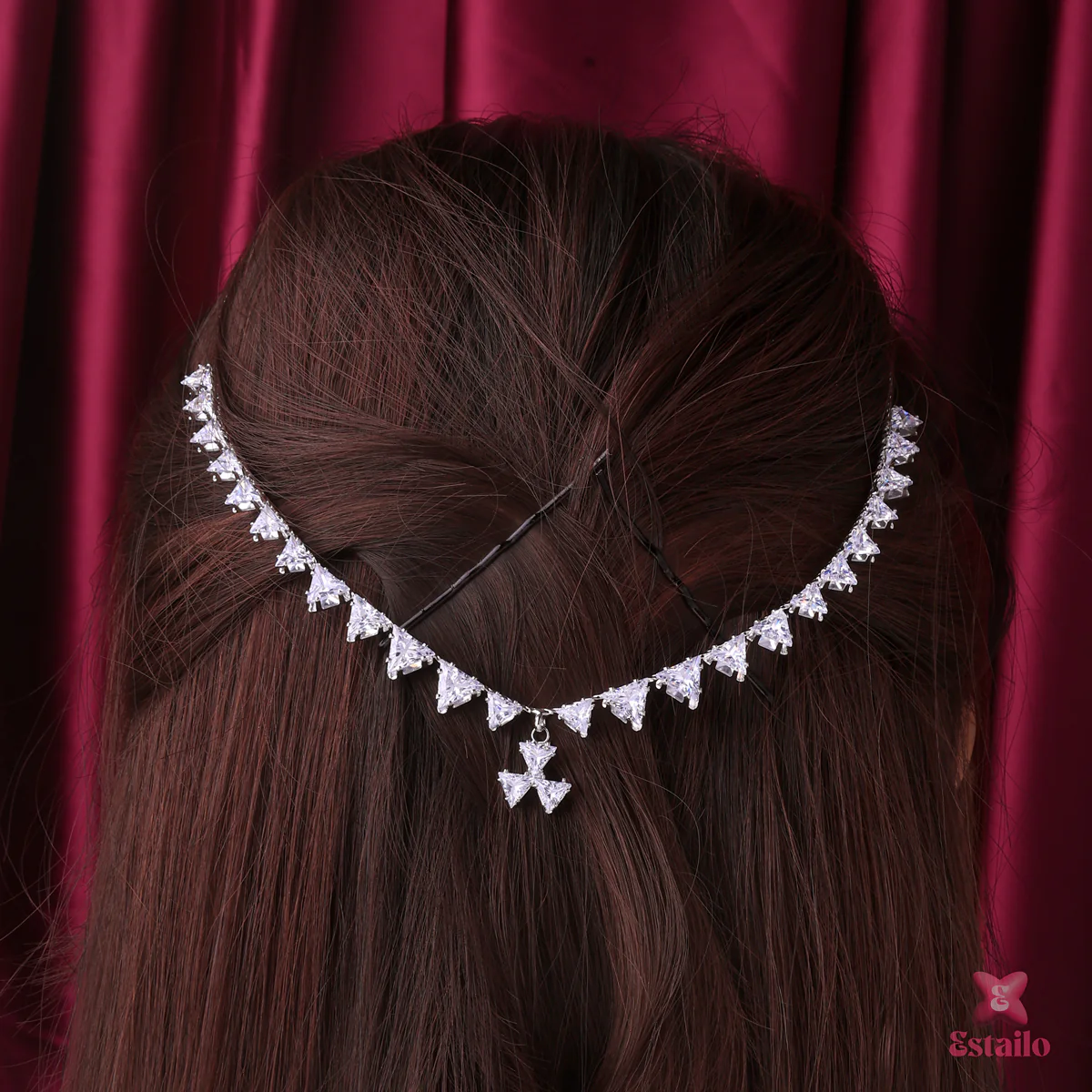Serene Sparkle Solitaire Hair Accessories - Image 3