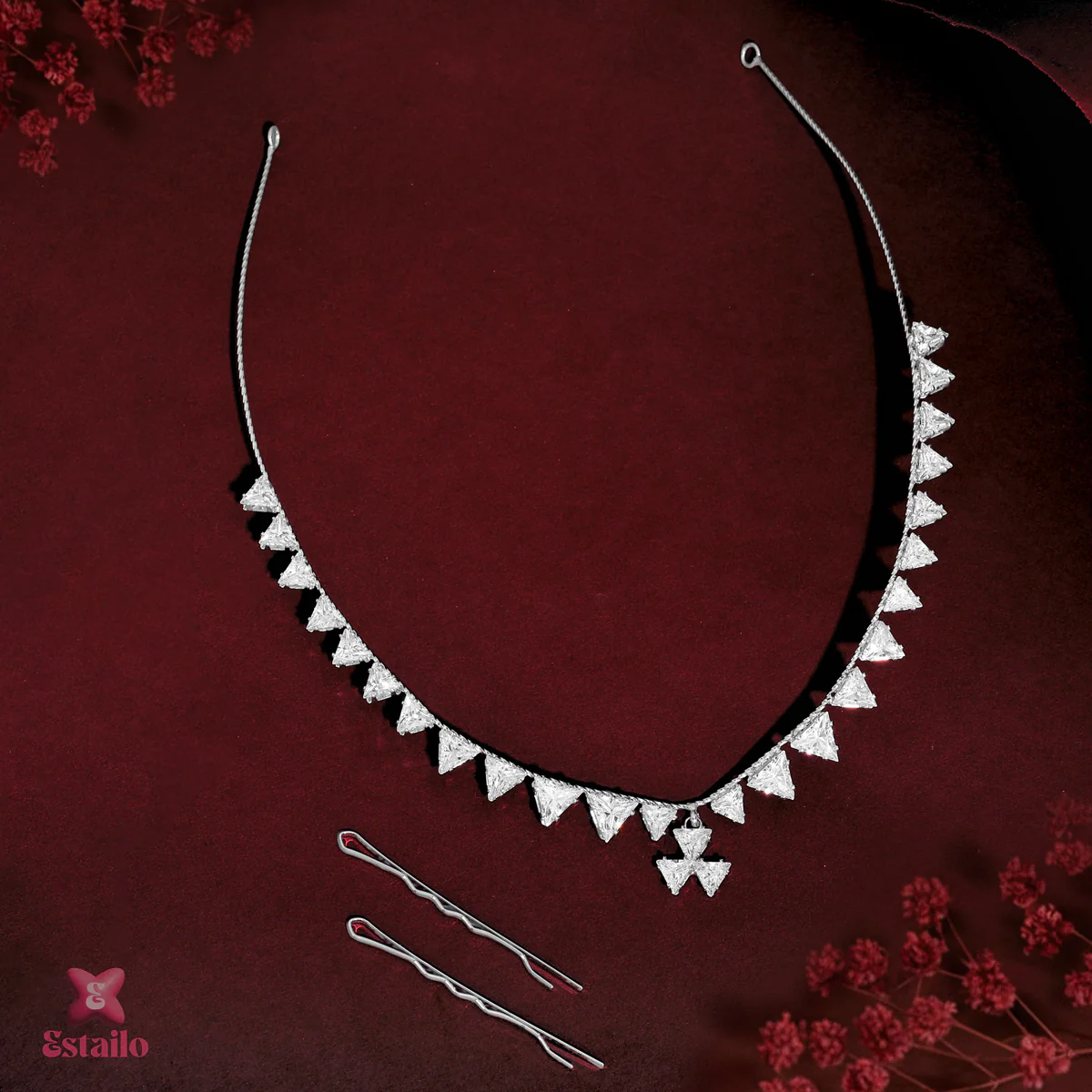 Serene Sparkle Solitaire Hair Accessories - Image 4