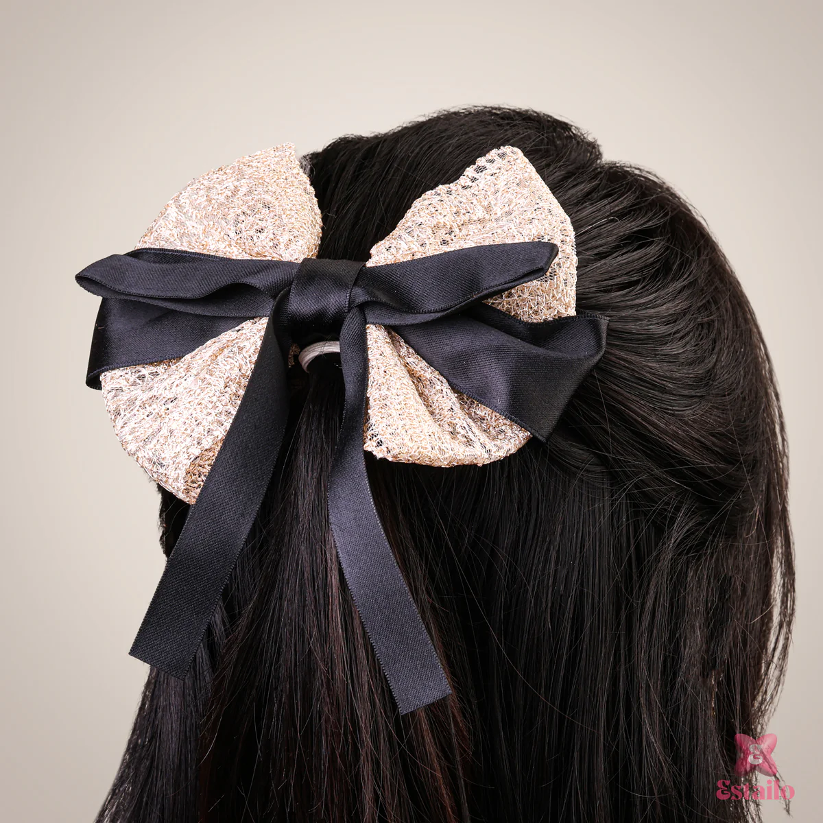 Shiny Bow Hair Clip - Image 3