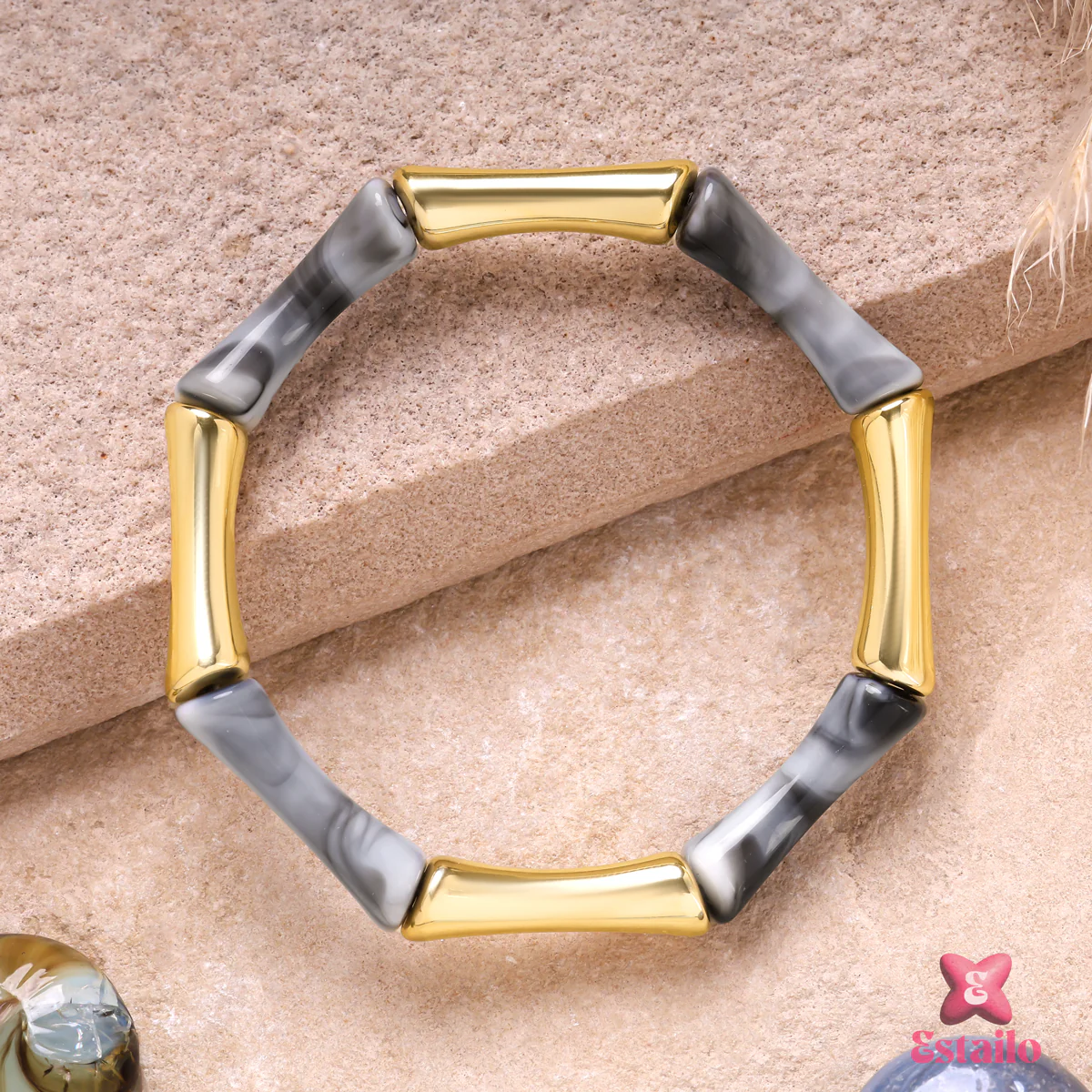 Storm Cloud Bamboo Bracelet