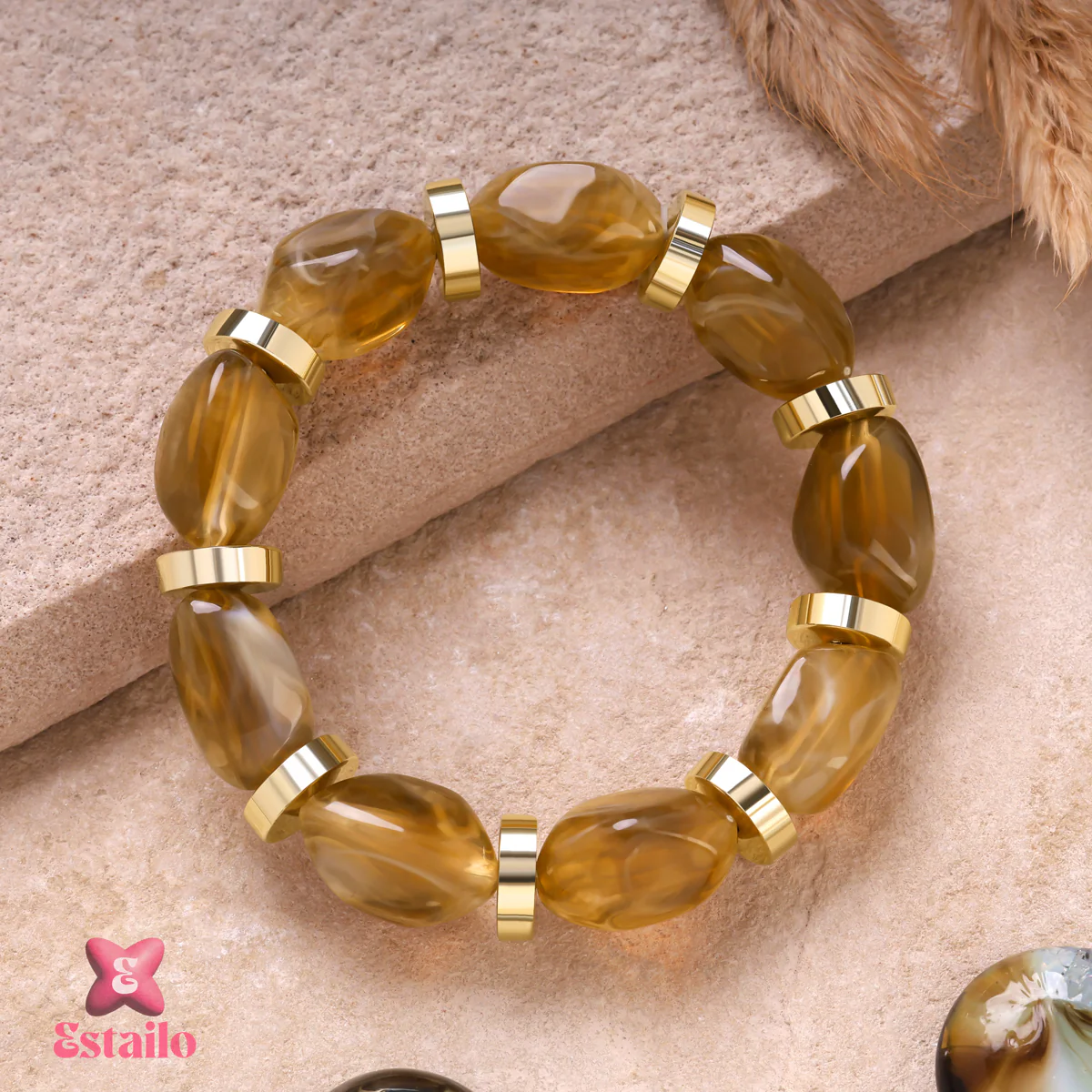 Sun-Drenched Resin Bracelet