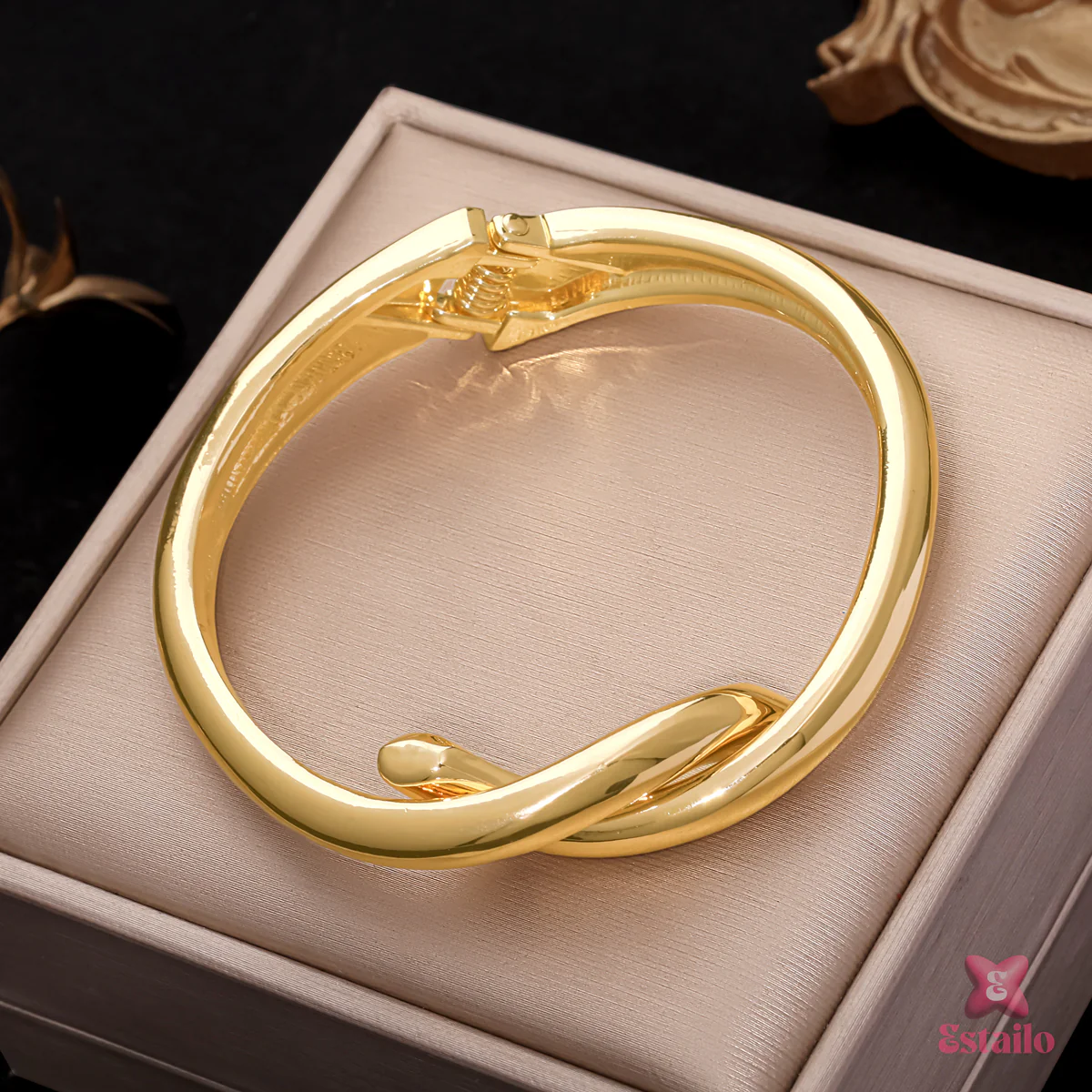 Sunlit Elegance Cuff Bracelet - Image 2