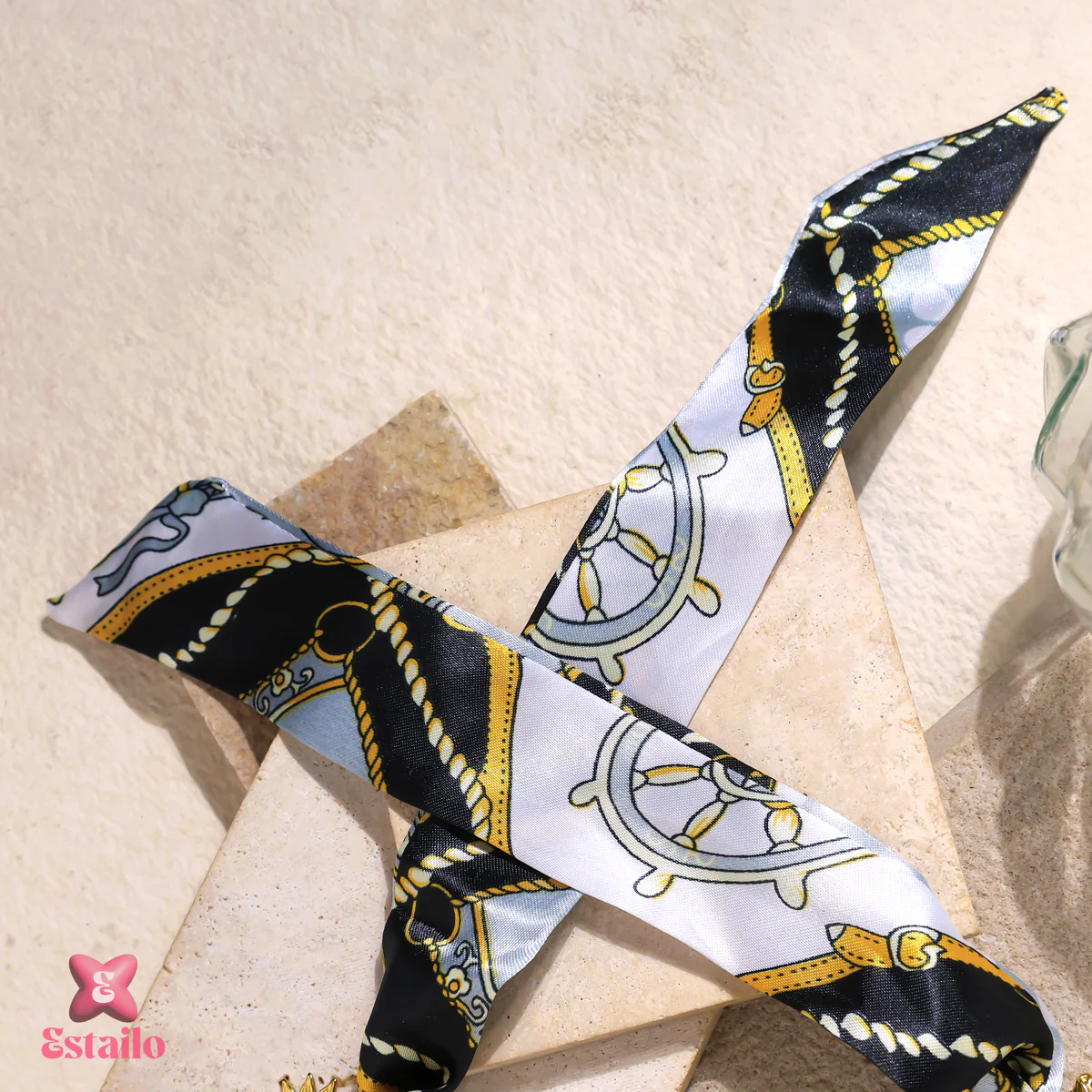 Sunlit Midnight Scarf Necklace - Image 5