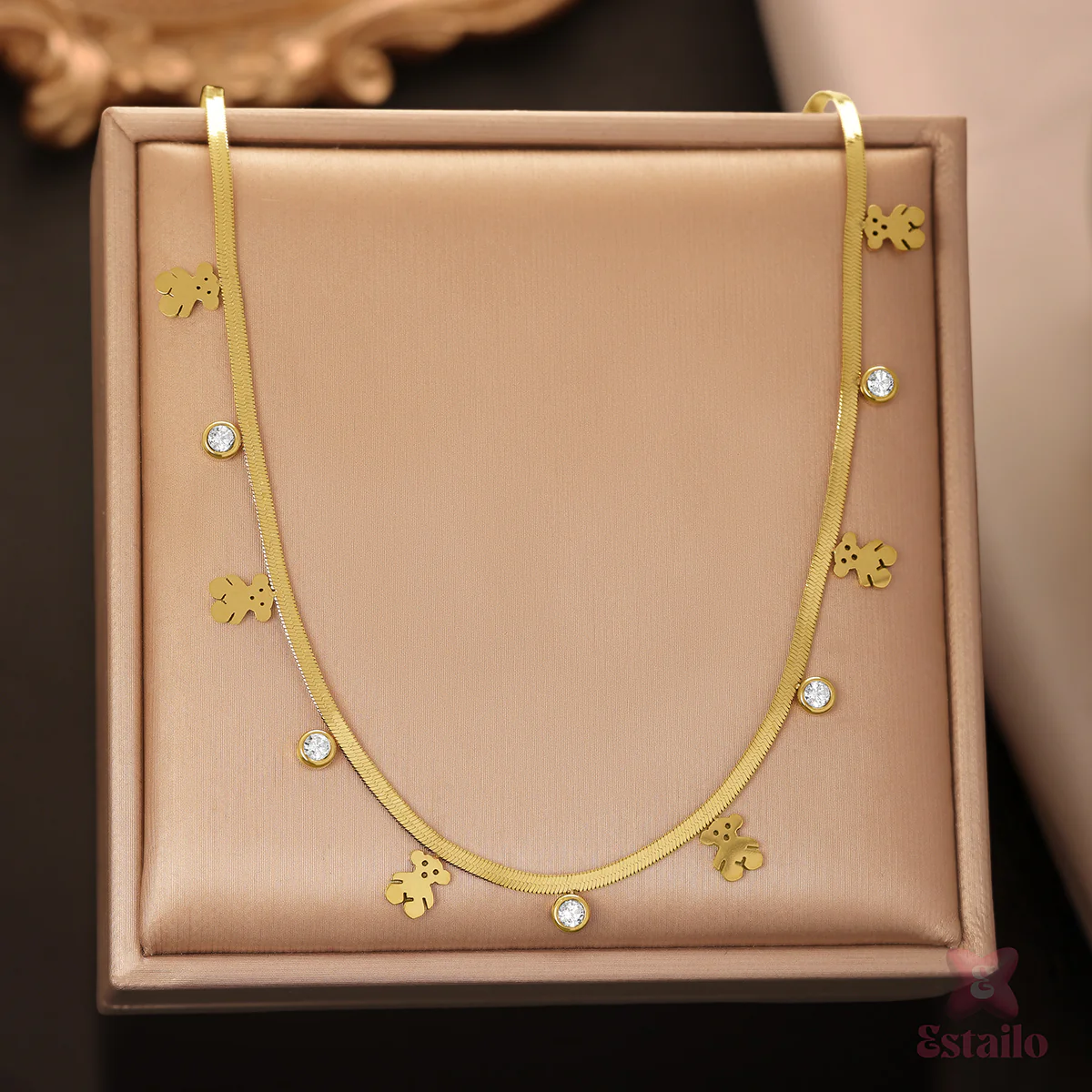 Teddy Bear Sparkle Strand Necklace - Image 2
