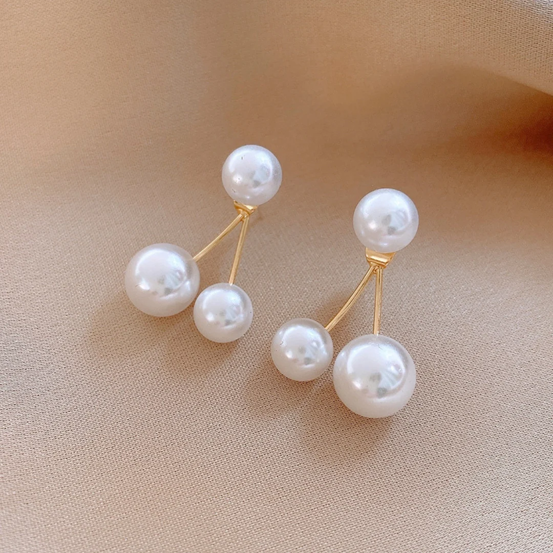 Twin Pearl Elegance Earrings