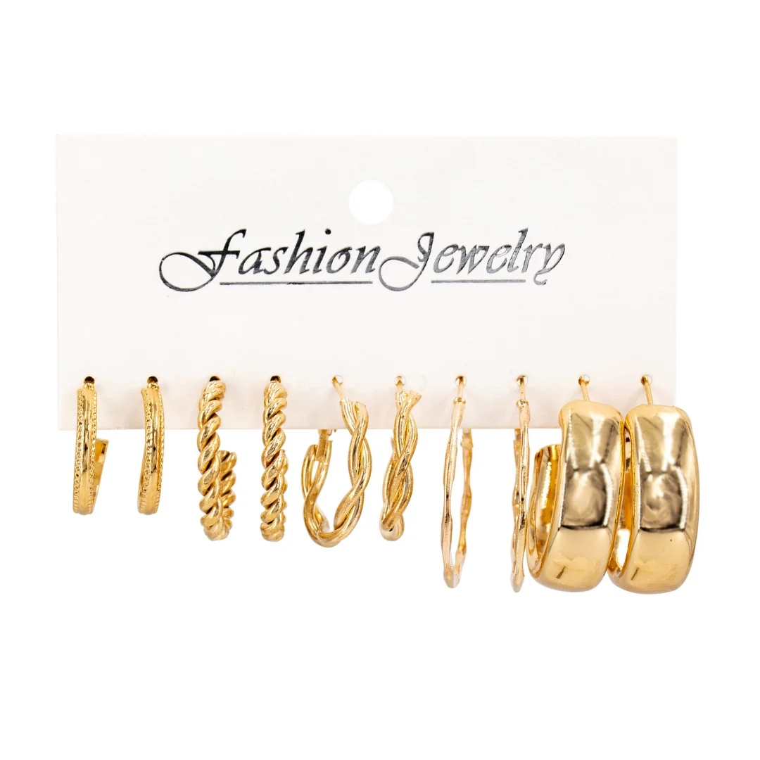 Twist & Glimmer Hoop Combo Earring - Image 4