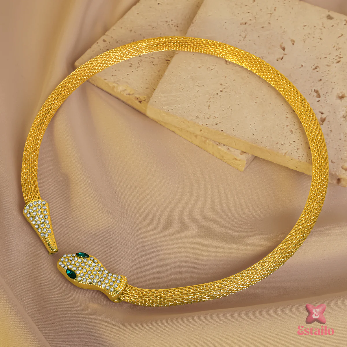 Emerald Serpent Necklace