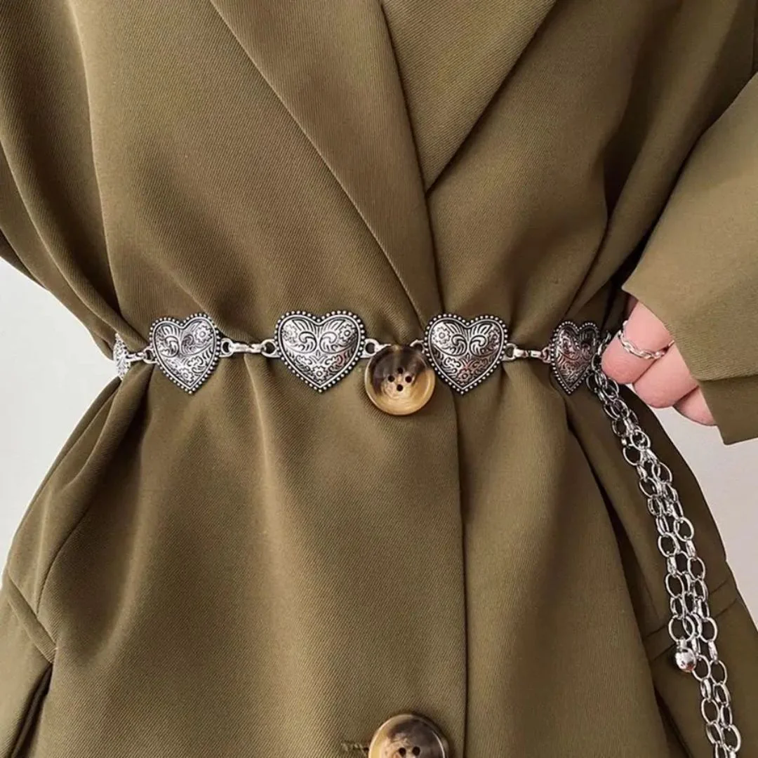 Vintage Heart Waist Chain Belt - Image 7